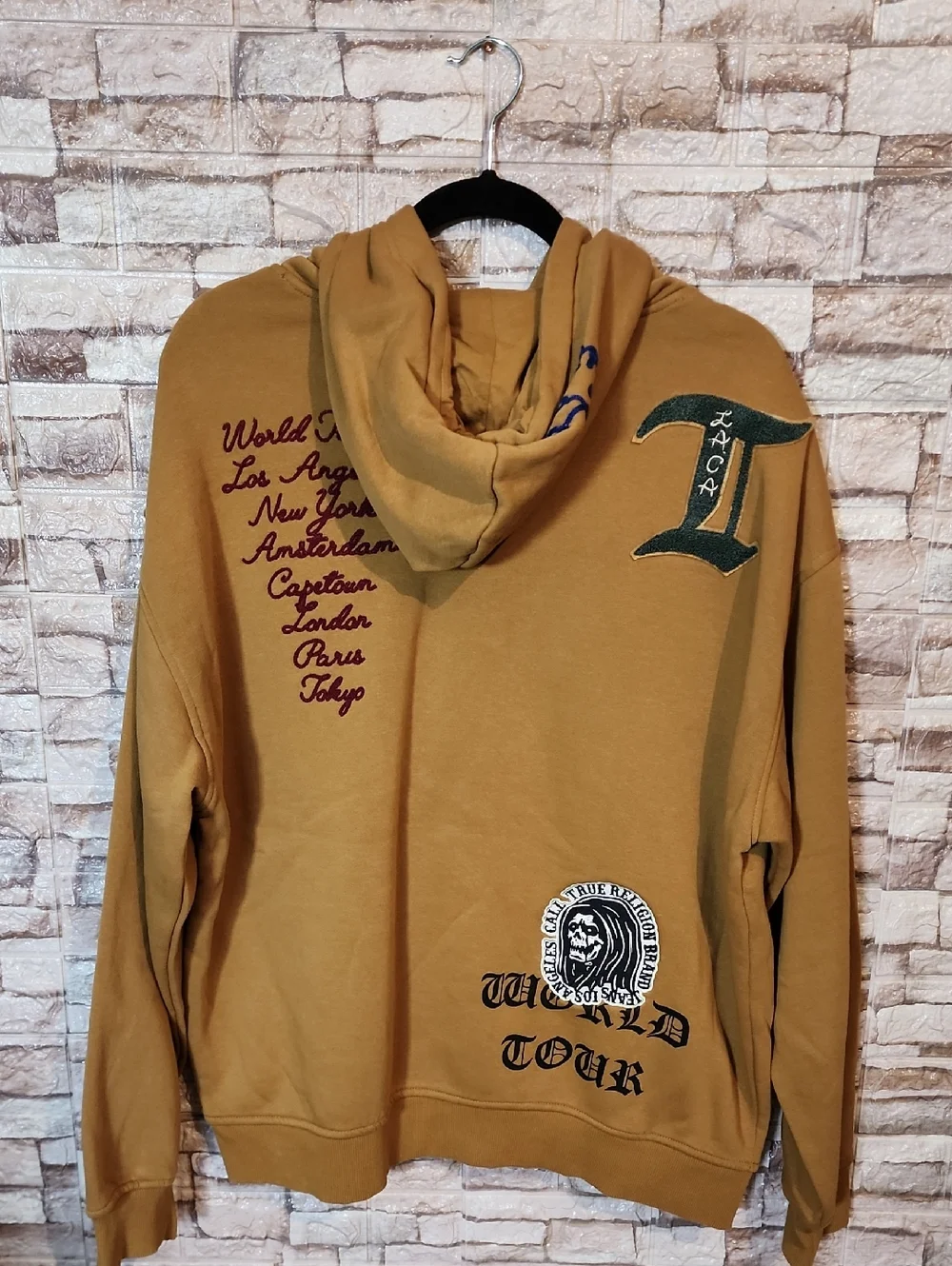 True Religion  Brown Multi-patch Hoodie